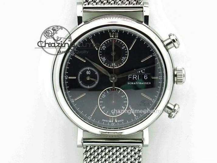 MIROTIME 0111 Aquatimer Chrono IW376803 V6F 1:1 Best Edition Blue Dial on Ruber Strap A Neat 7083